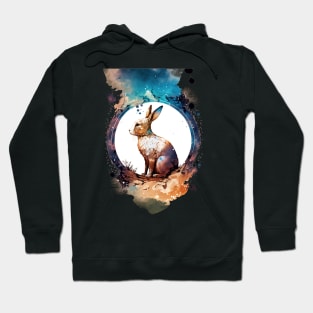 Year of the rabbit chinese zodiac sign galaxy circle Hoodie